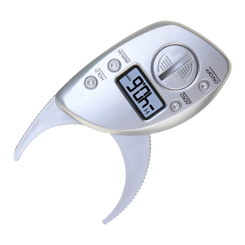 

1pc Digital Tester Fitness Analyzer Body Tester Caliper Fat Analyzer Slim Design Body Fat Caliper Silver