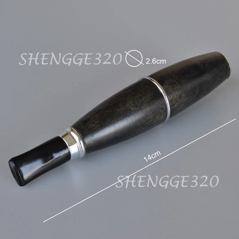 أنبوب تبغ خشبي من خشب الزان على شكل طوربيد، محمول للاستخدام في الهواء الطلق