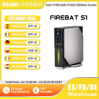 FIREBAT S1 Mini PC Windows 11 Intel 12th Alder Lake N100  DDR4 16GB RAM 512GB SSD BT4.2 Dual HDMI Desktops Computer Data Screen