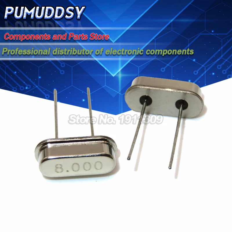 20PCS hc-49s 8MHz 8.000mhz HC49S 8M quartz resonator Crystal Oscillator