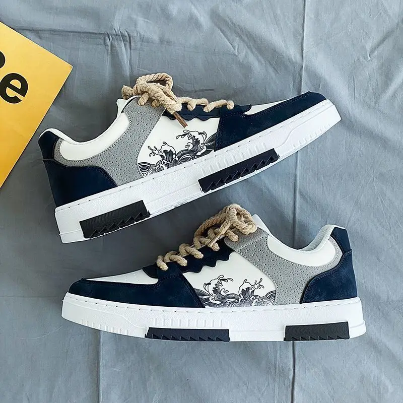 メンズカジュアルで通気性のあるレースアップメッシュシューズ,サマーシューズ,スポーツシューズ,モダンでフラットなデザイン