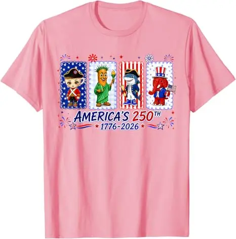 USA 250th Anniversary Tung-Tung-Tung Sahur Brainrot 4th July T-Shirt Y2k Cute Italian Brainrot Boys Fashion US Flag Graphic Tees – Detail 3