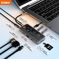 Estación de acoplamiento USB C HUB 4K30Hz tipo C a HDMI Compatible con RJ45 Ethernet PD100W para MacBook iPad Huawei Sumsang20 DEX Phone15