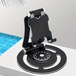 360°rotating Cell Phone Desktop Holder Aluminum Alloy Tablet Stand Adjustable Folding Portable Tablet Multifunctional Stand