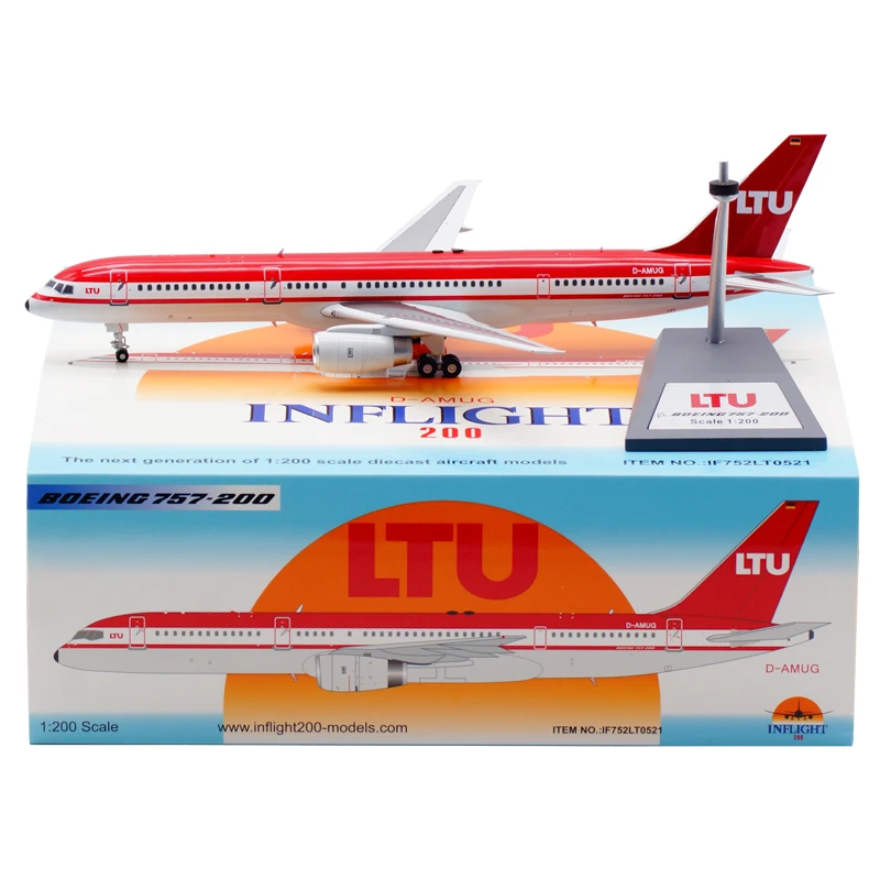 

Diecast 1:200 Scale German LTU Aviation B757-200 D-AMUG Alloy Aircraft Model Collection Souvenir Display