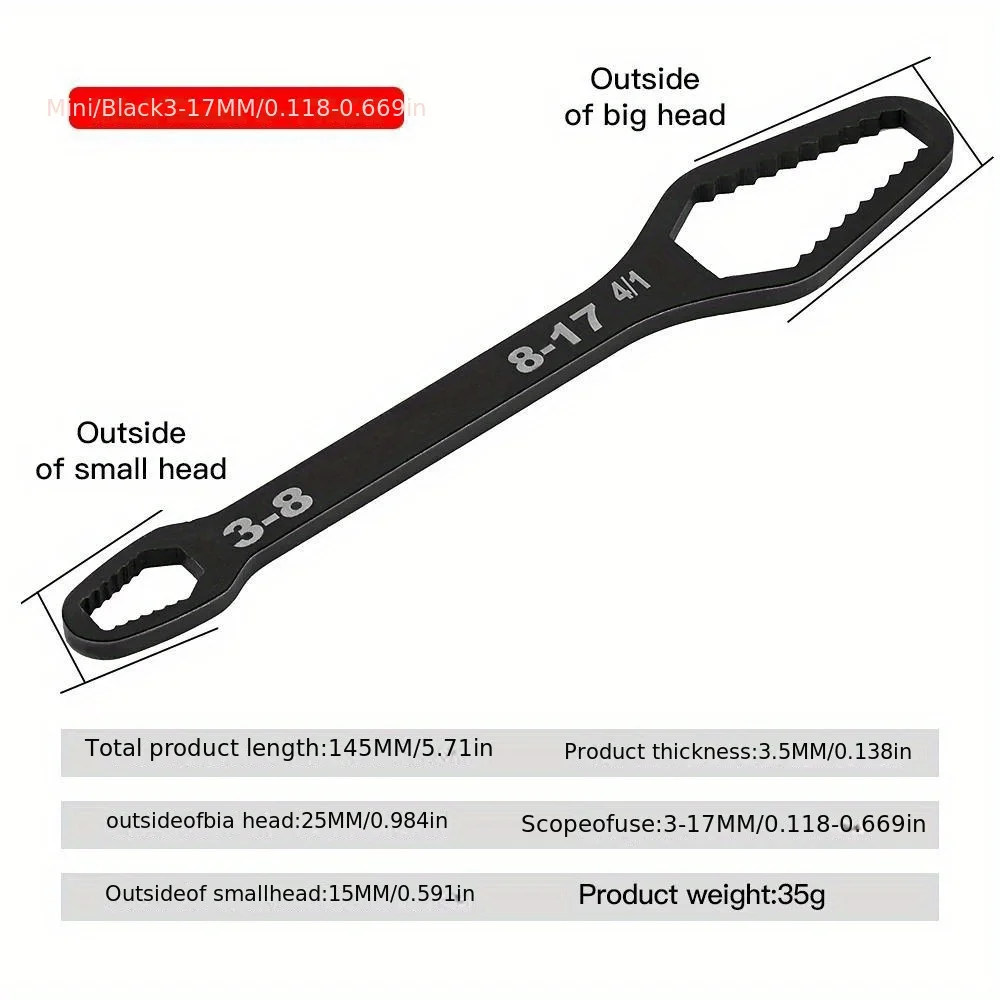 Universal Torx Wrench Self-tightening Adjustable Glasses Wrench Board Double-head Torx Spanner Hand Tools for Factory