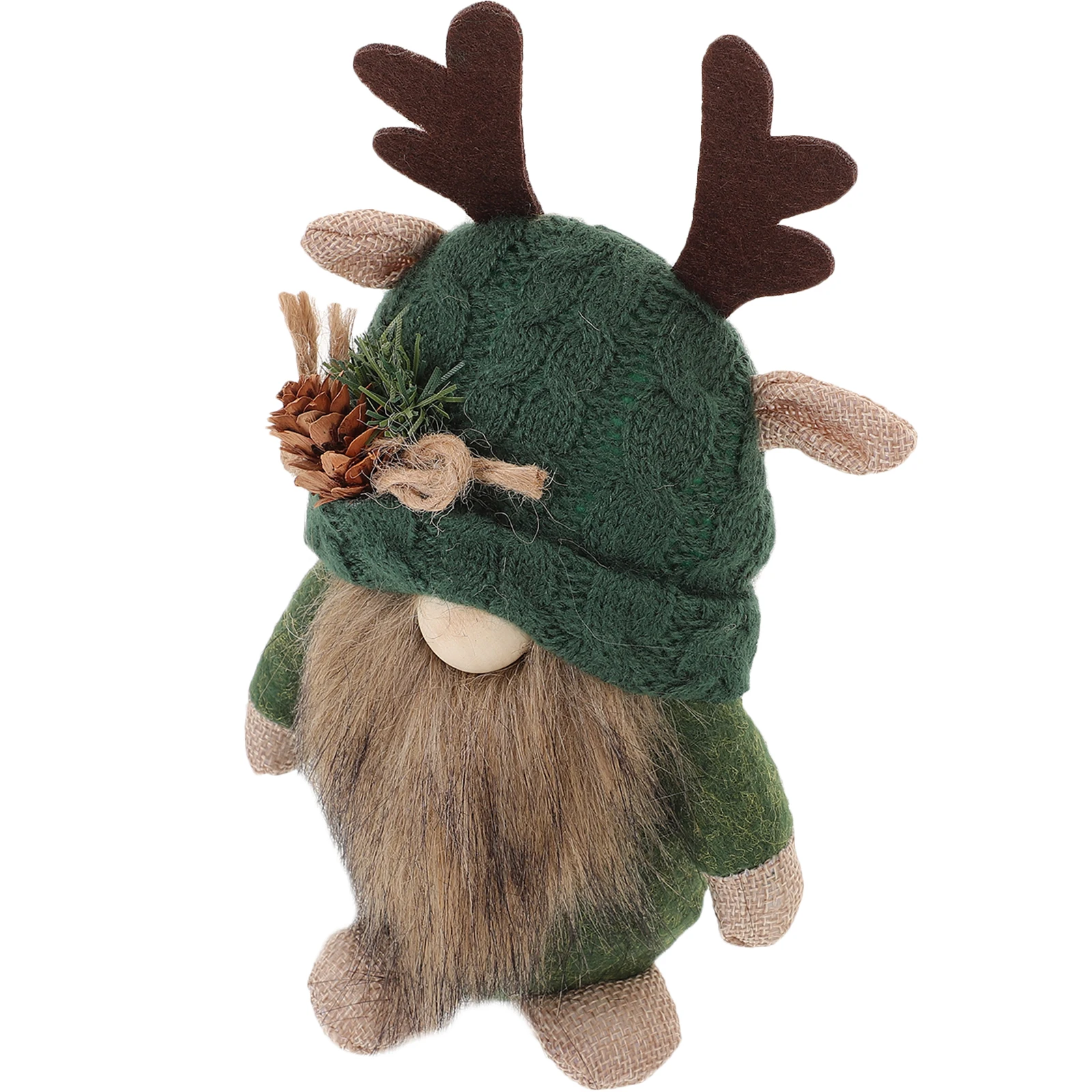 

Cute Deer Horn Gnome Ornaments Green Hat Elder Decor for Window Desktop Christmas Room Table Centerpiece Baby Photo Props