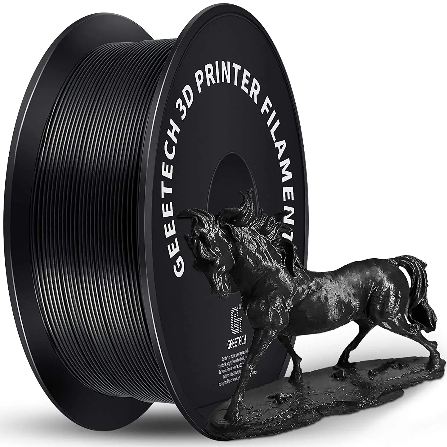 Geeetech 3d printer filament Pure PLA PETG Plastic 1.75mm,1KG (2.2LBS), Tangle-Free, 3d printing materials, vacuum packaging