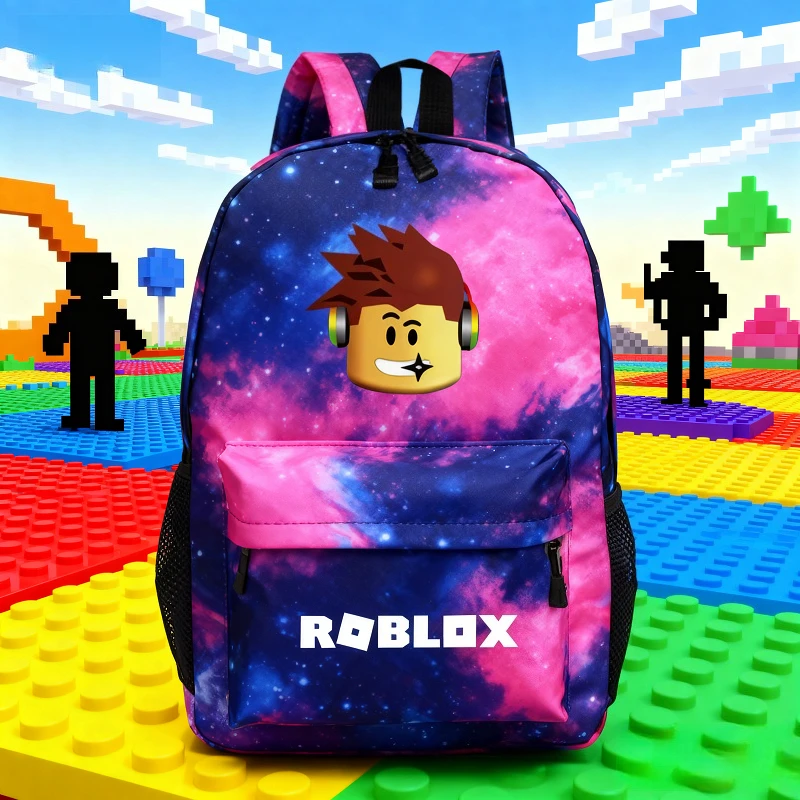 

Горячая игра ROBLOX тематическая серия мультфильм рюкзак для мужчин и женщин звездное небо модная компьютерная сумка уличная дорожная сумка