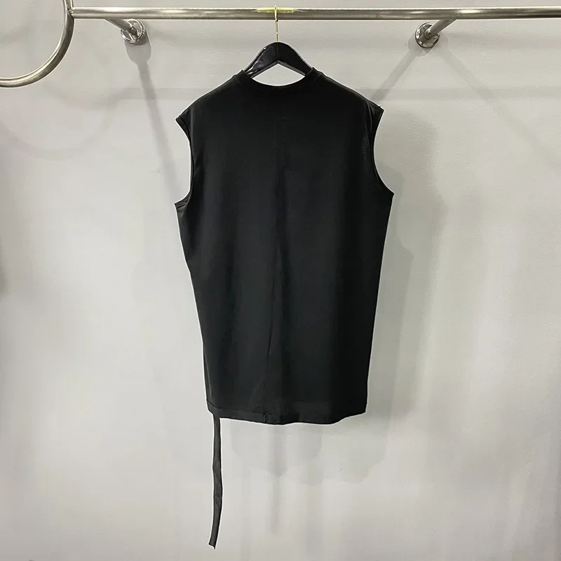 24SS Summer New In Rick Tank Tops Classic Cotton Dark Style Design Black Owens Tops T-shirts Casual High Strrt Sport RO T Shirts