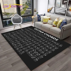 Alfombra de Piano con gráfico de cuerda de guitarra básica de música para el hogar, sala de estar, dormitorio, sofá, Felpudo de decoración, Alfombra de área para niños, alfombrilla antideslizante