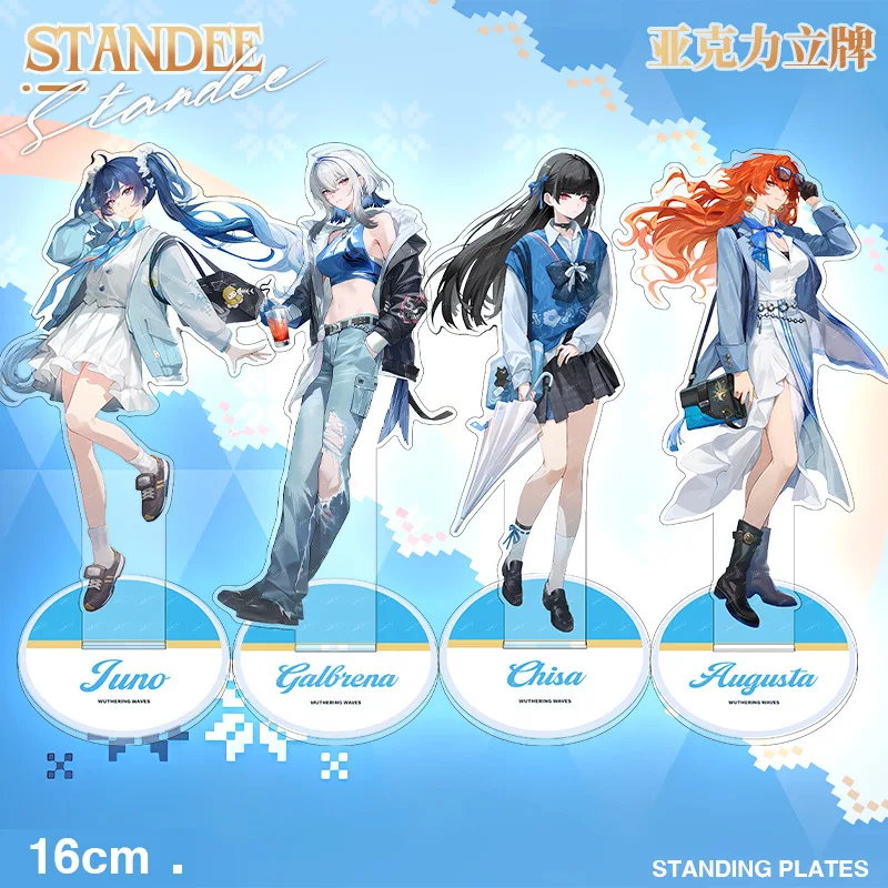 Wuthering Waves Lawson Ver. Chisa Acrylic Stand Iuno Standing Plate GALBRENA Acrylic Pendant AUGUSTA Pins Collectible Toys