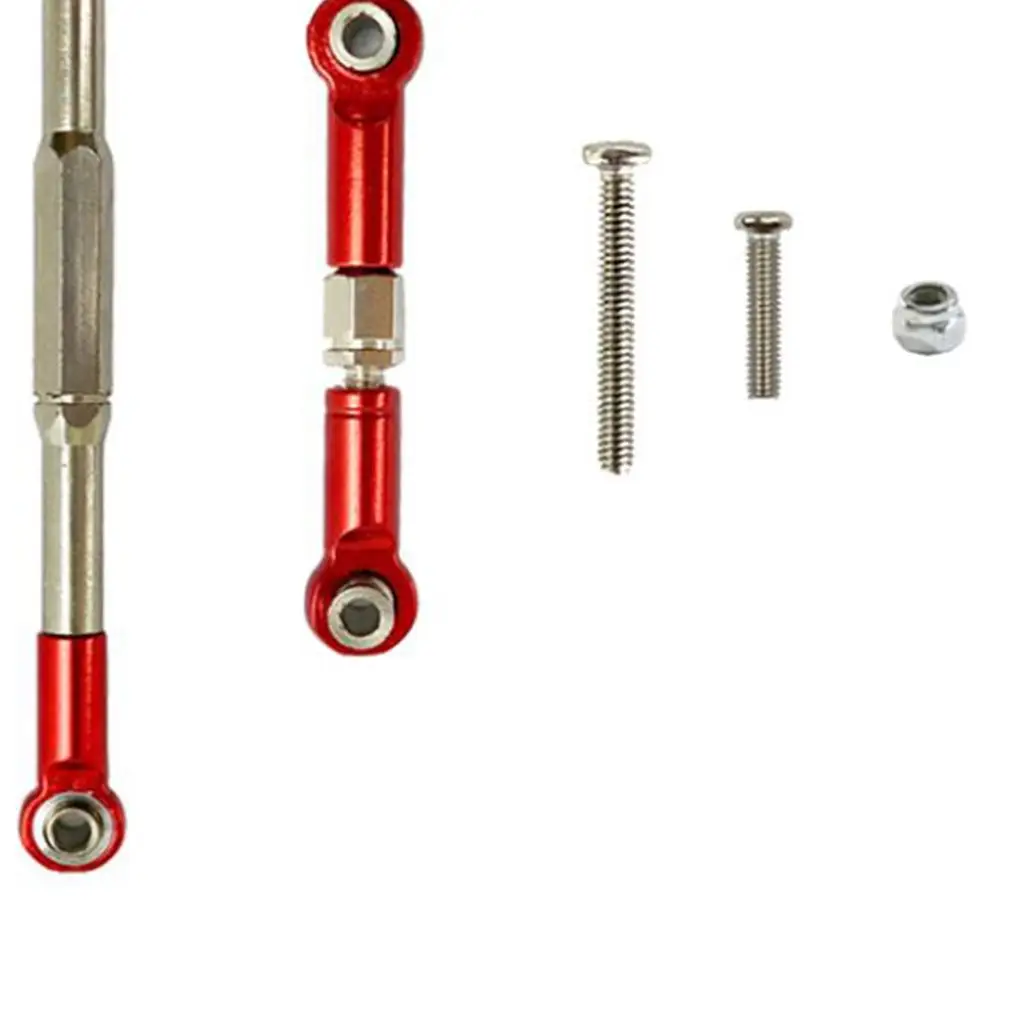 4xSteering Pull Rod 1/16 Scale Servo for WPL Truck Modification Set Accessory Red