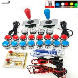 Raspberry Pi Arcade Joystick Game Kit, 2 Later Versions, with LED Push Button, American Style Joystick, USB Zero Delay Encoder