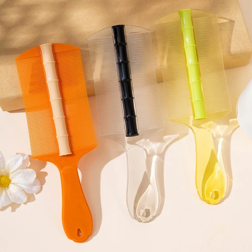 المحمولة على الوجهين الخيزران القمل مشط إزالة القشرة فروة الرأس فائقة الكثافة التطهير فروة الرأس مشط المهنية السلس تدليك مشط #1