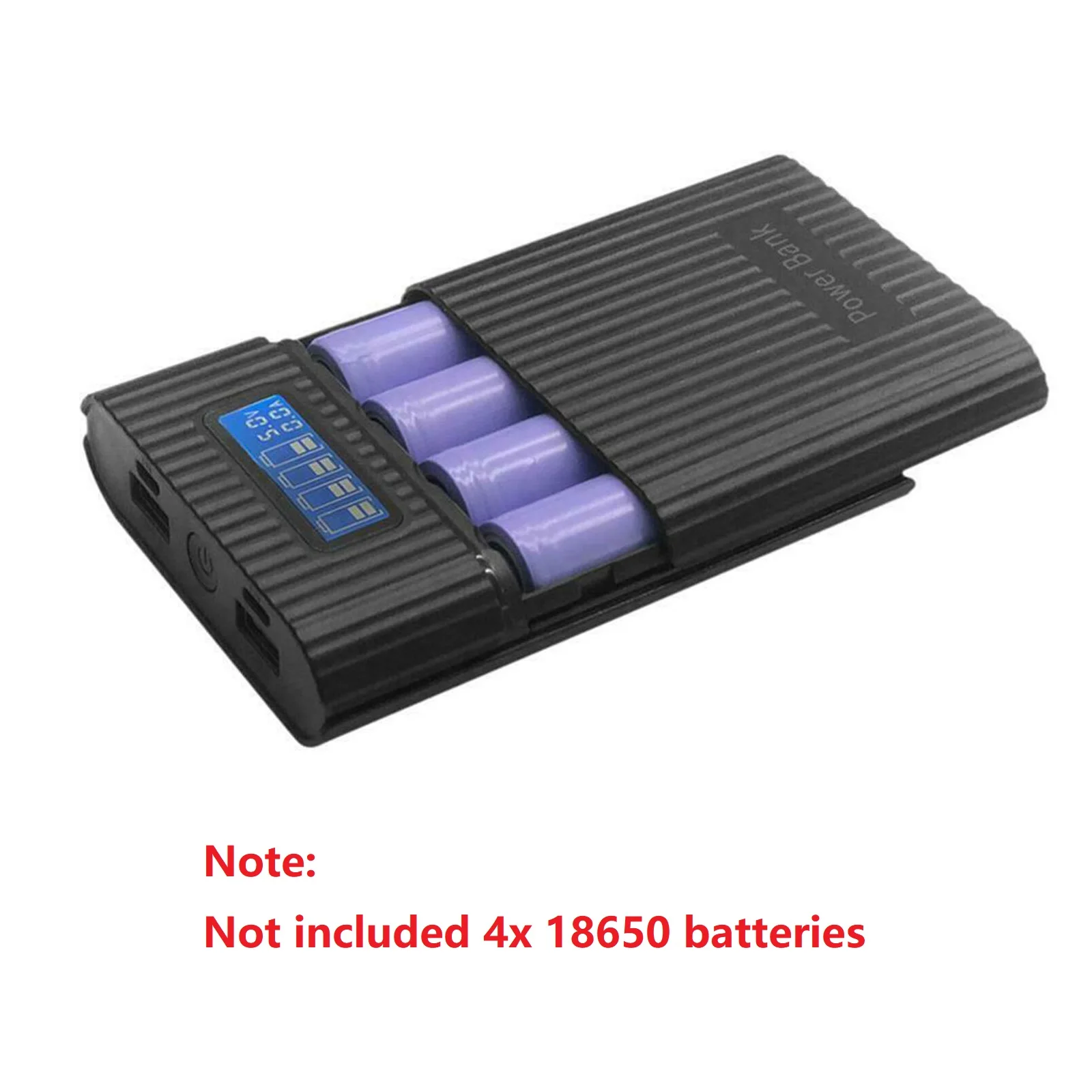 DIY Power Bank Case 4*18650 Battery Charge Storage Box 5V Dual USB Digital Display Charging Case For Smart Phones Battery Holder