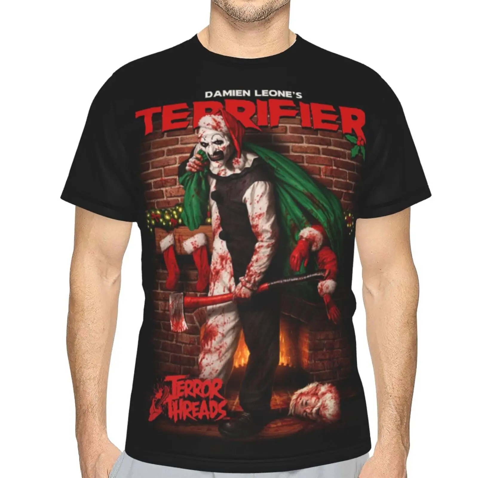 Terrifier 3 Christmas 3D Print T-Shirts Horror Movie Men Women Short Sleeve T Shirt Oversized Tees Harajuku Y2k Top Kid Clothing