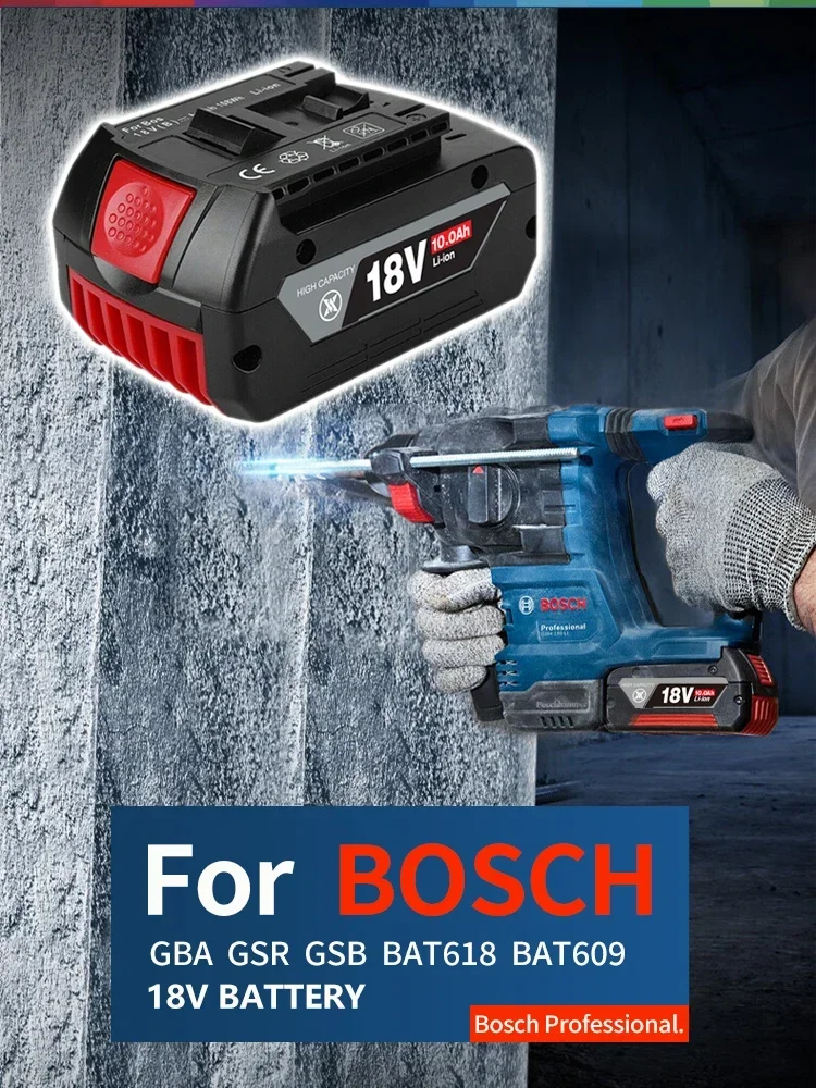 18V 10000mAh Ersatz Batterie für Bosch 18V Professionelle System Cordless Werkzeuge BAT609 BAT618 GBA18V80 21700 Zelle