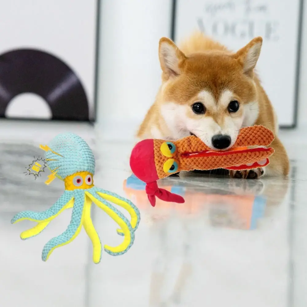 

Funny Bite-resistant Dog Plush Toy Soft Wear-resistant Pet Sound Making Toy Interactive Pet Chew Toy for Puppy Cat