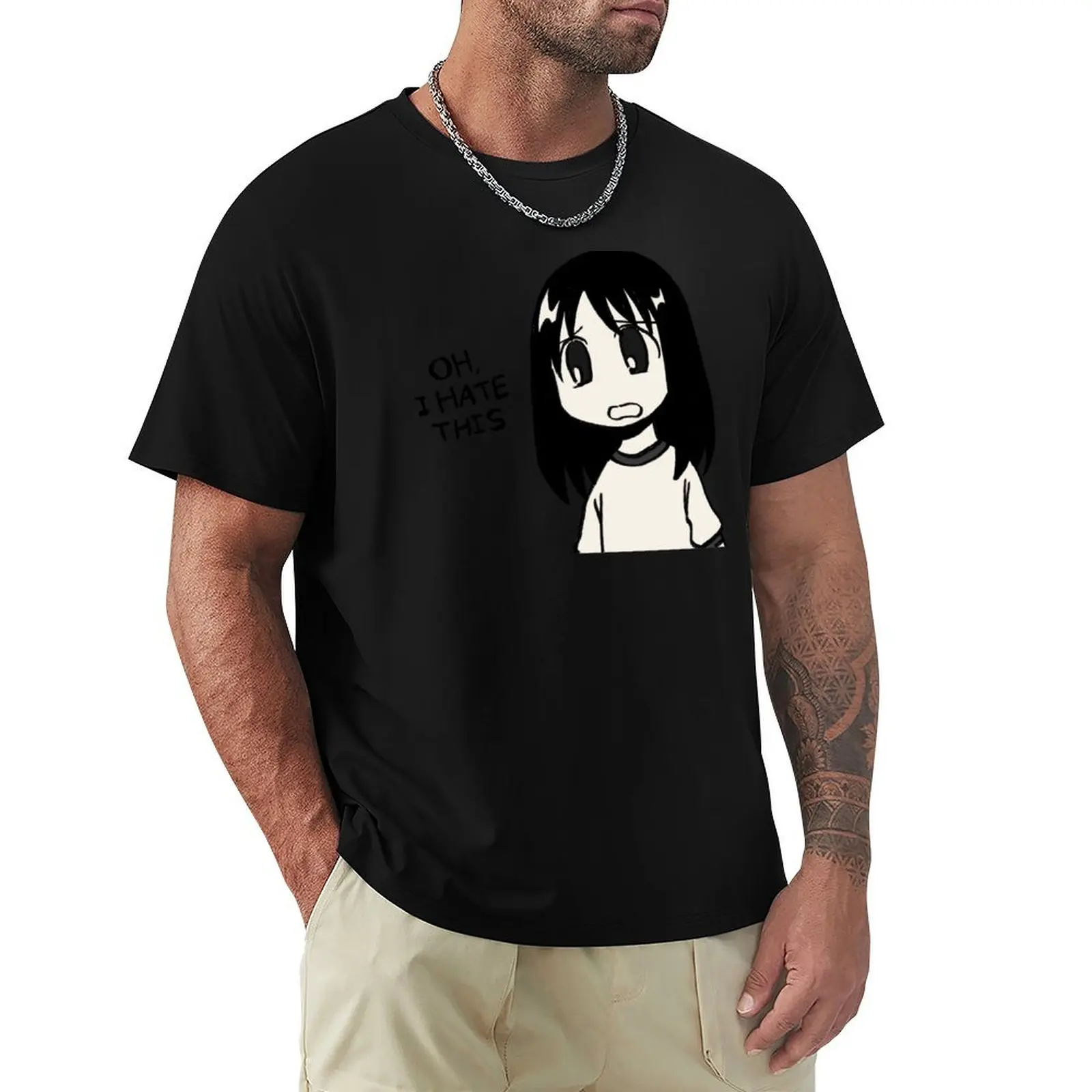 نموذج جديد لعام 2025 تي شيرت أنا أكره لوحة المانجا هذه/تي شيرت مضحك أزومانجا دايه تي شيرت جرافيك تي شيرت صيفي بلايز #3