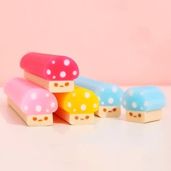 1 piece random of new cute mushrooms can be sliced and shared eraser student school supplies supplies kawaii  pencil for kids