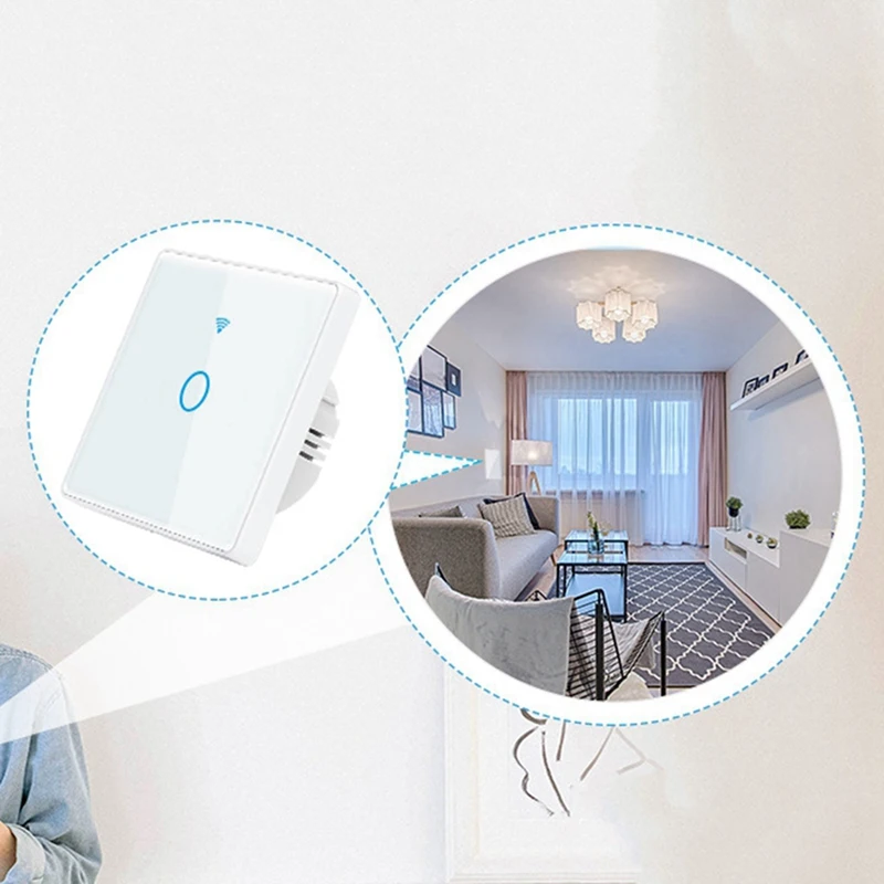 Wi-Fi Wall Switch, Smart Touch Screen Control For Alexa,Intelligent Light Switch, Used To Adjust The Light