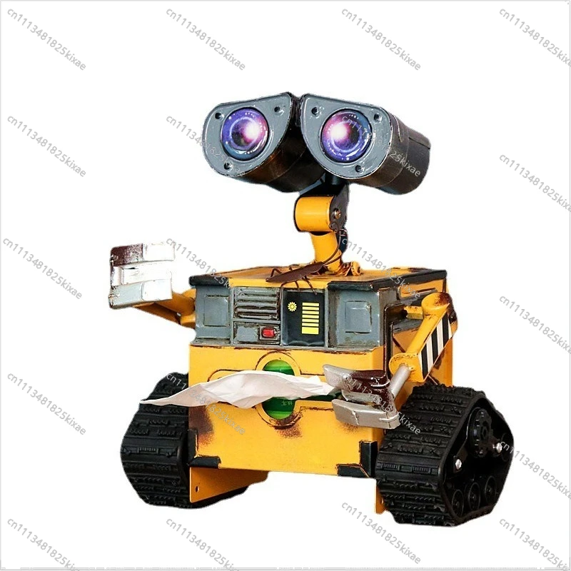 For Robot Wall-E Model Wrought Iron Creative Handicrafts Decorative Ornaments Piggy Bank Gifts