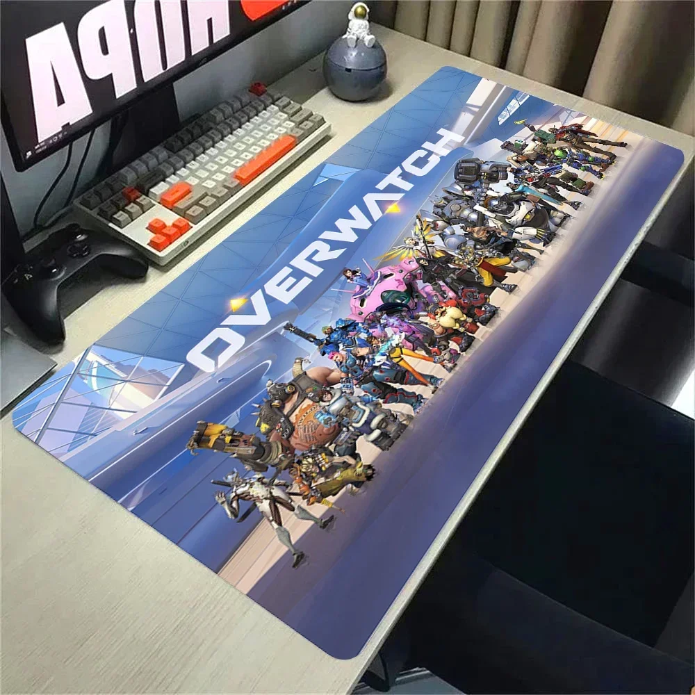 CIFBUY Overwatch Gaming Desk Mat, Colorful Hero Group Print Mouse Pad, Non Slip Rubber Base for PC Gaming Station