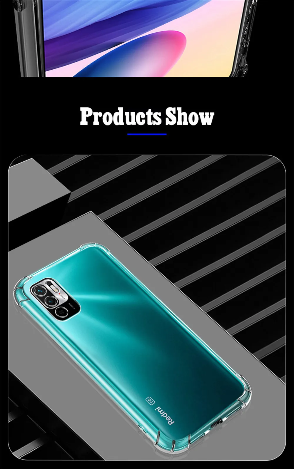 Airbag stoßfeste transparente Hülle für Xiaomi Redmi Note 10 10T 11 Pro 10S 11s 9 9S 8 8T 7 6 5 Pro klare Soft Cover – Detail 10