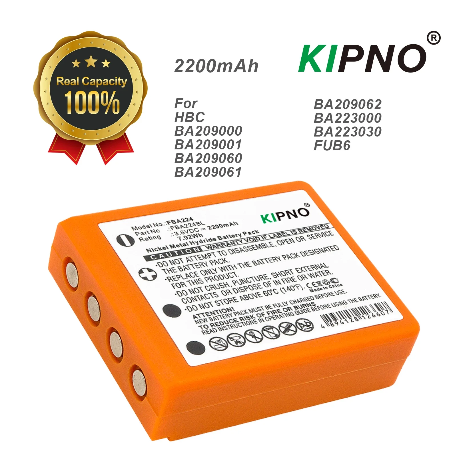 

3.6V/2200mAh Battery BA223000 for HBC Radiomatic Keynote,Linus 4,Micron 4,Micron 5,Micron 6,Micron 7,Quadrix,Vector Pro