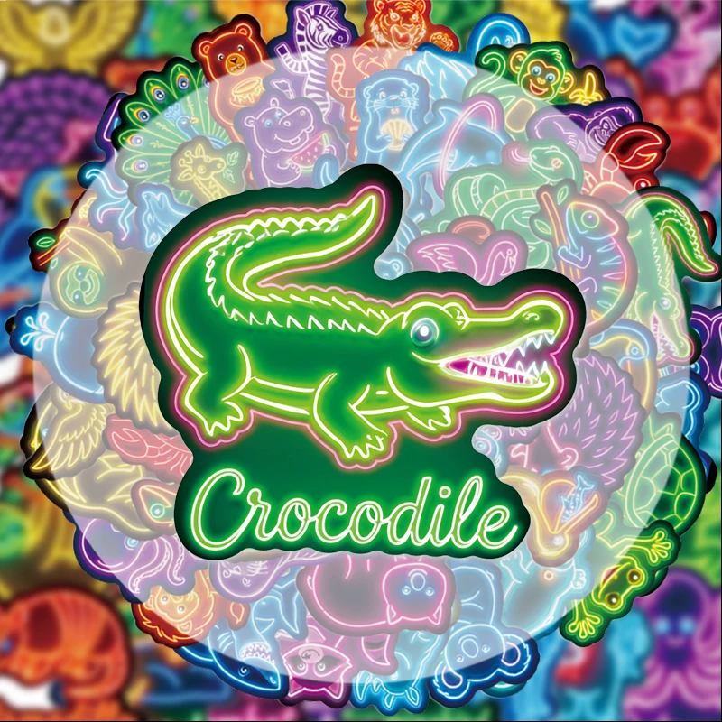 

50 Neon Cool Animal Graffiti Stickers, Suitable for Water Bottles, Laptops, Phone Decorations, Suitcases, Skateboards, Guitars, Gift Boxes, Party Decorations, Holiday Gifts