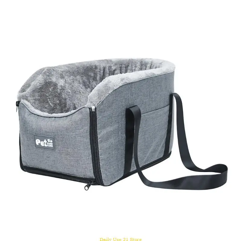 

Pet Tote Bag Car Console Soft Big Capacity with Safety Strap Breathable Pet Sightseeing Tote