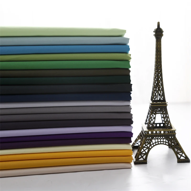 

Soft Pure Cotton Poplin Fabric Breathable By The Meter for Children's Clothing Dresses Shirt Diy Sewing Cloth High Density Plain