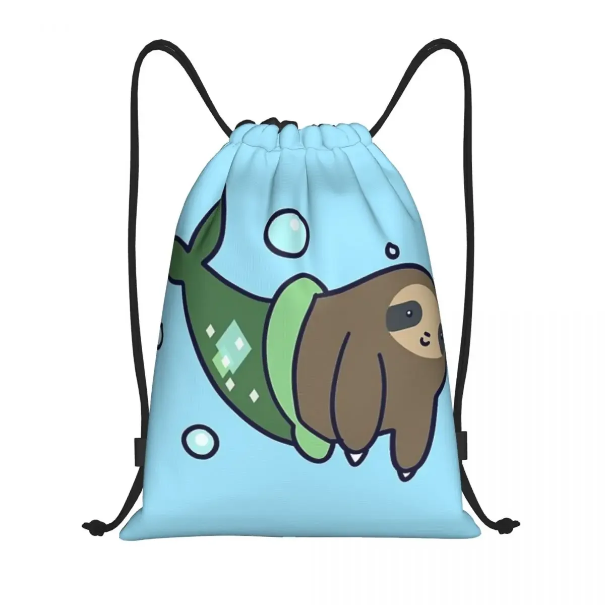 Bolsa con cordón, almacenamiento, bolsos portátiles, perezoso de sirena, compras de comestibles, bolsos de hombro, bolsa de viaje plegable