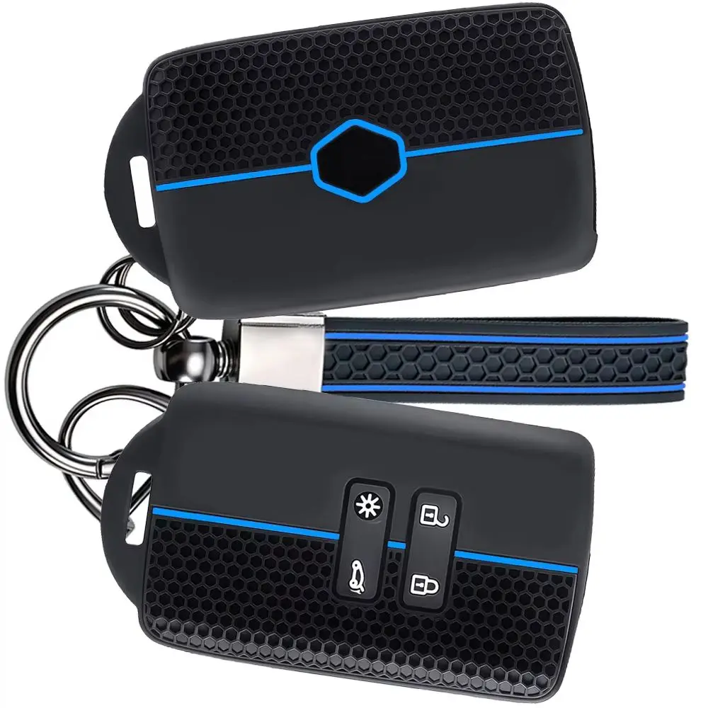 Silicone Cover for Dacia Duster Logan 3 Jogger Sandero for Renault Clio 5 Megane 4 Zoe Kadjar Captur Arkana Koleos Car Key Case