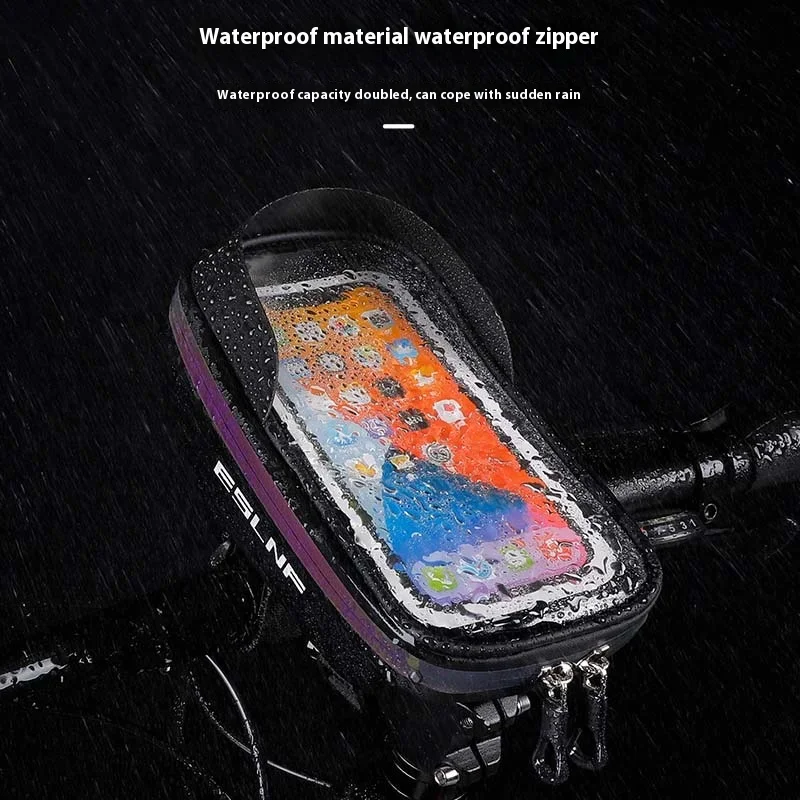 ESLNF Hard Shell Phone Bag Cycling Bag Handlebar Bag Waterproof Large Capacity Touchscreen Compatible Bicycle Accessories