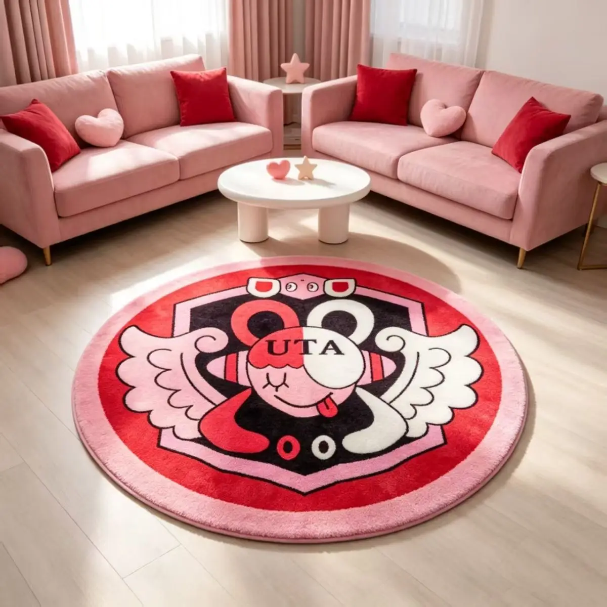 Anime One piece Uta Pink bedroom Alien rug Esports bedroom living room Tea table blanket carpet soft Decoration floor mat view 2
