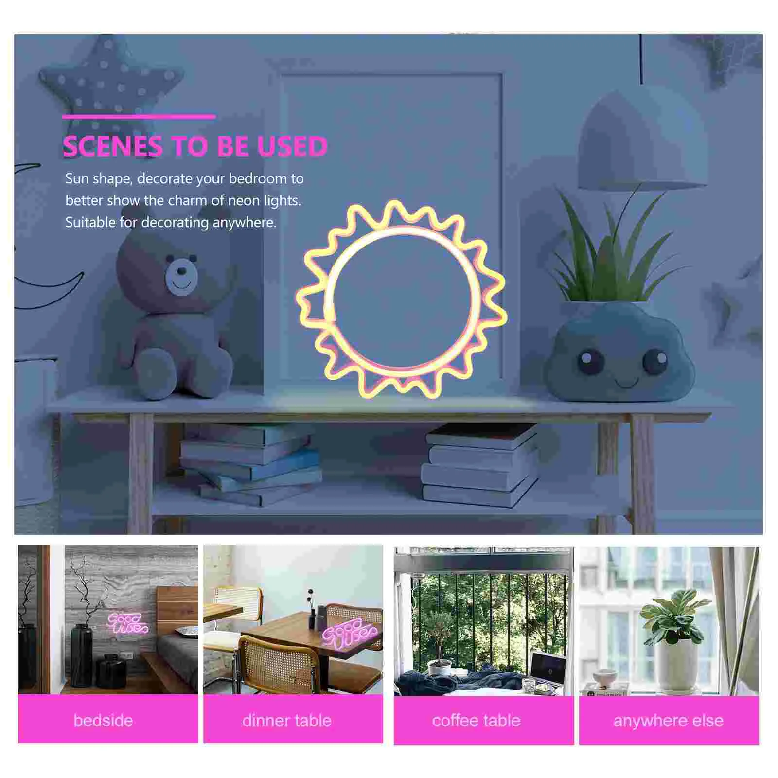 Insegna al neon solare Decorazione per occasioni speciali Appeso LED Cafe Festa del papà Luci regalo Insegne Regali di compleanno per PC per la camera da letto delle donne