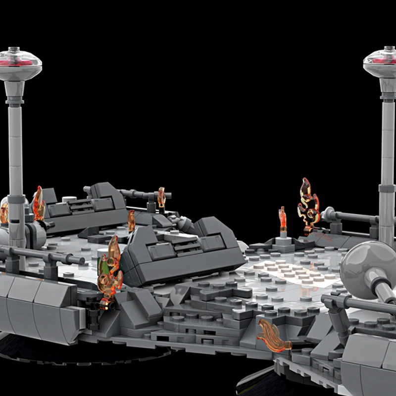 Star Movies Modello MOC Mattoni da costruzione Ponti abbandonati dopo la guerra Tecnologia modulare Regalo Vacanza Assemblare Giocattolo per bambini Vestito