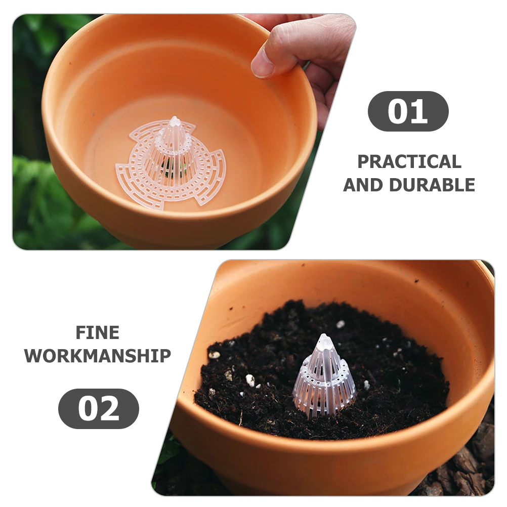 24 Peças de Filtros de Malha Plástica para Vasos de Flores, Gaxetas de Drenagem, Redes para o Fundo de Vasos para Jardim e Casa