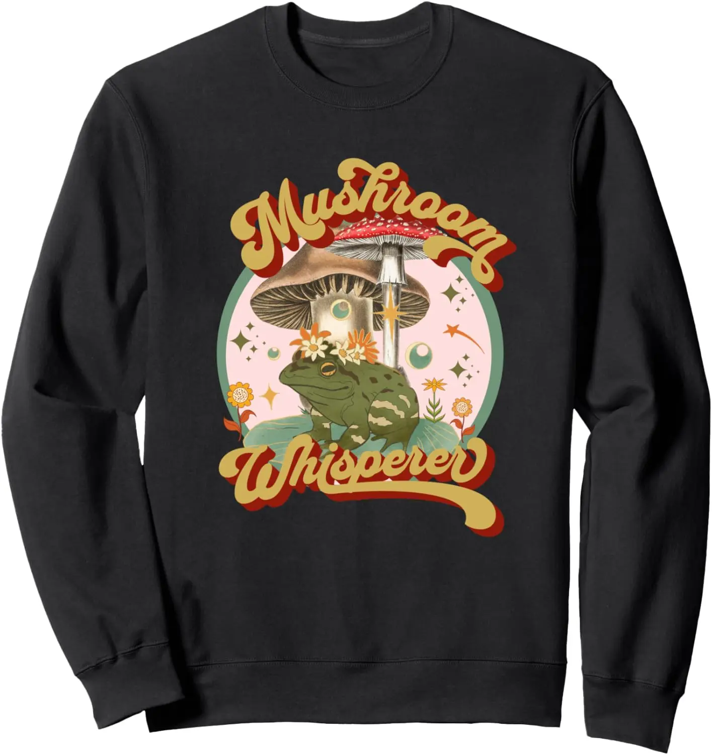 Mushroom Whisperer Cottagecore Frog Fungi Sweatshirt