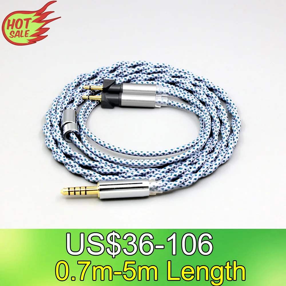 

99% Pure Silver Mix Graphene OCC Shielding Earphone Cable For Abyss Diana v2 phi TC X1226lite 1:1 headphone pin LN008658