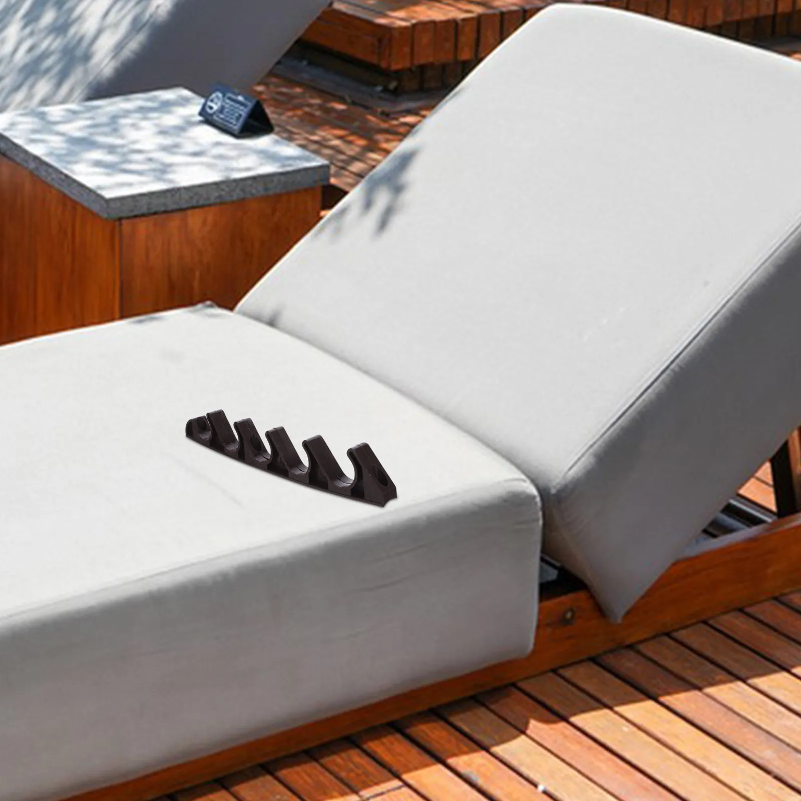 8Pcs Weather Resistant Nylon Folding Chair Adjustment Bracket 5-Level Recliner Connector for Patio Garden Balcony Lounge Chairs