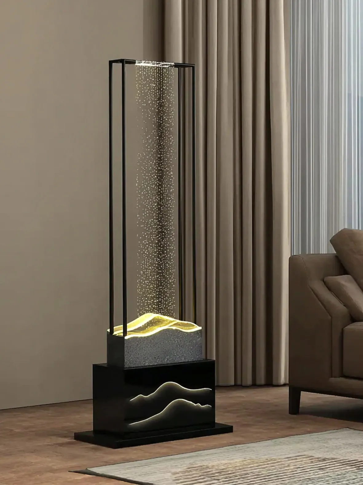 For Water Fountain with Light, New Chinese Circulating Water Feature for Home & Entryway