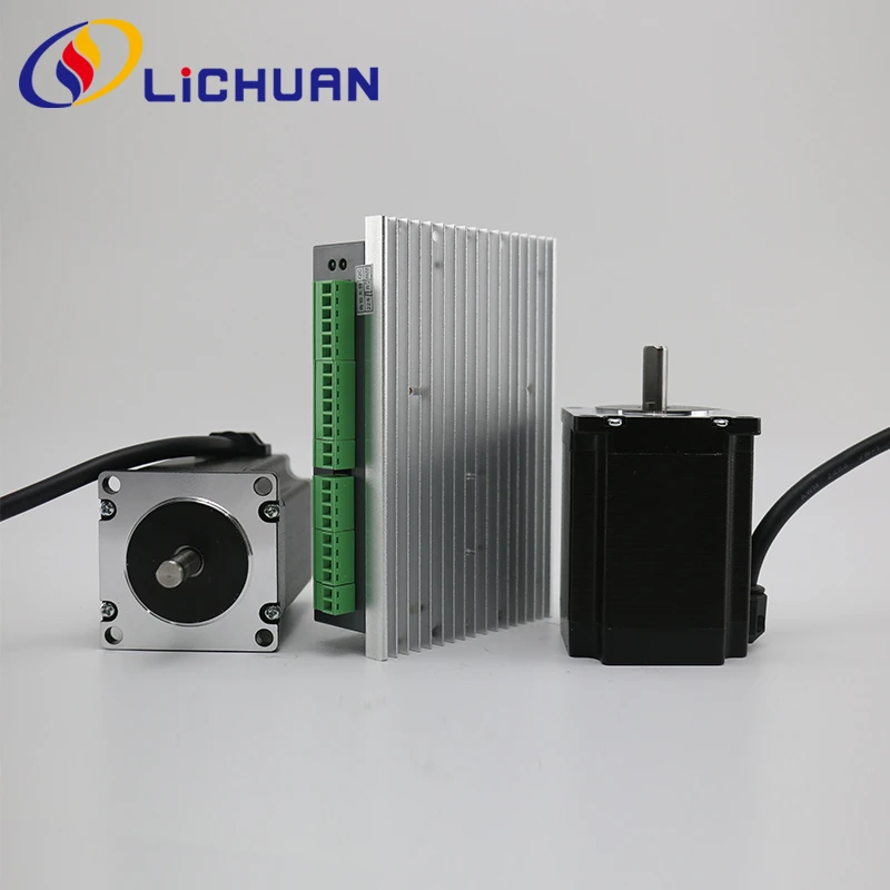 Lichuan Nema24 2-Axis Hybrid Stepper Motor CNC Kit 2 Phase 3.1Nm 3A and Stepper Driver DC20V-50V MC556-2A+LC60HS84