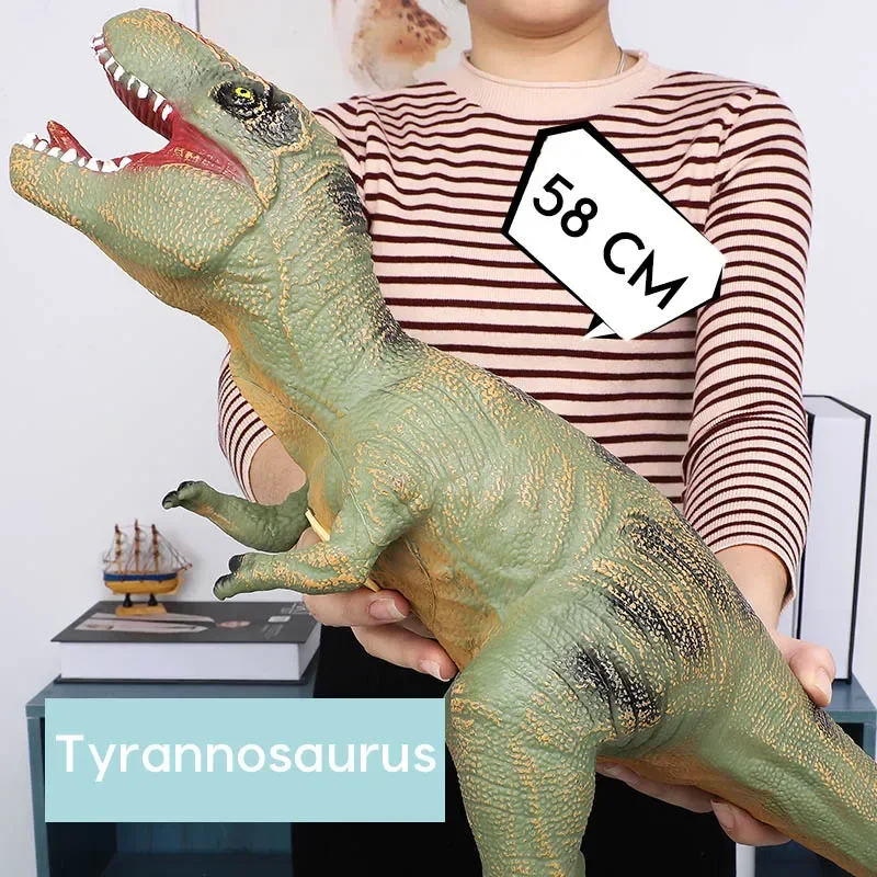 Jurassic Triceratops Park World  Dinosaur Model Toy Big Triceratops Size T Rex Soft Puppets Velociraptor Jurassic Shark Toys