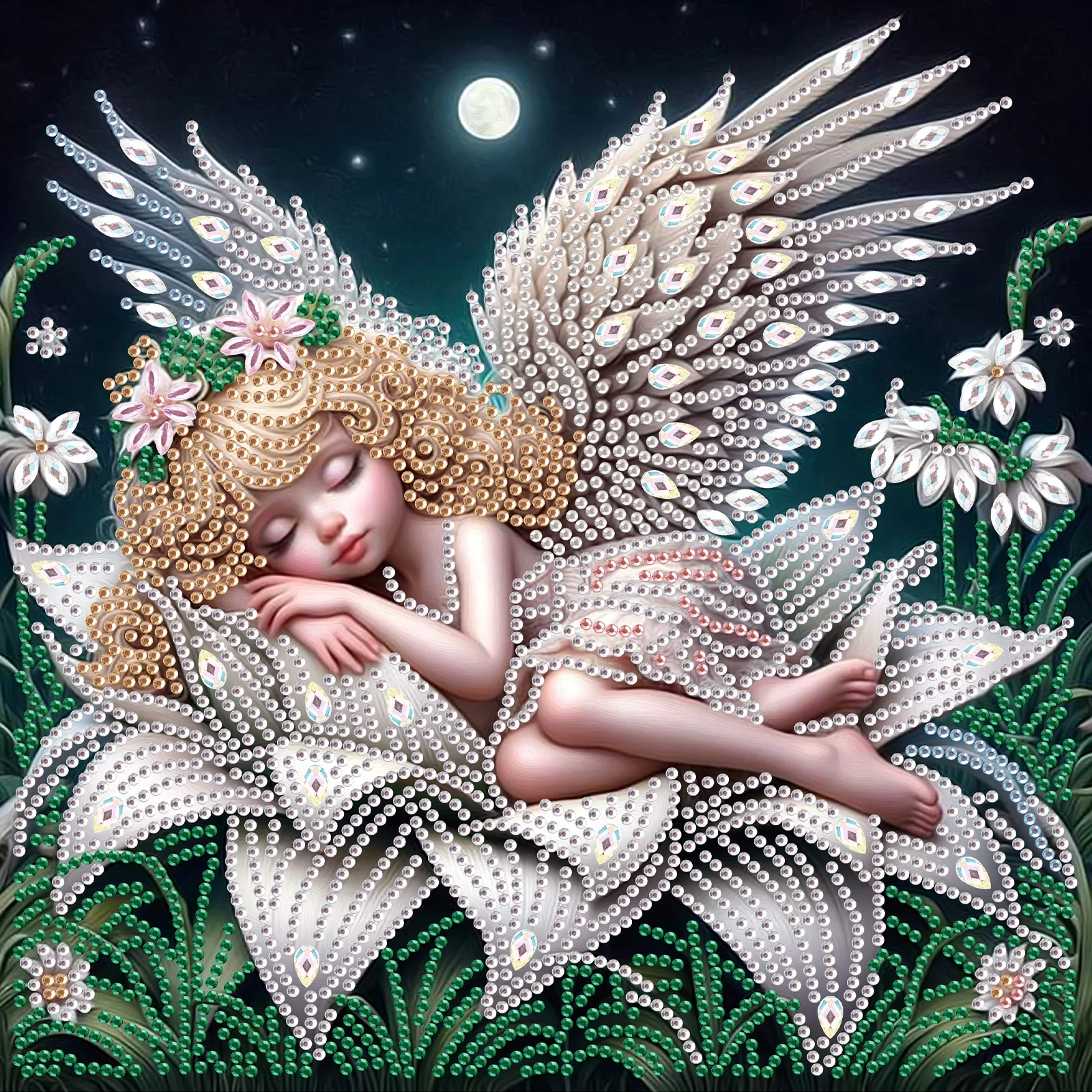 

Elf Special Shape DiamondArt Painting Kit for Adult Beginner,Crystal Diamond Special Shape Kit for Home Wall Decoration Gift