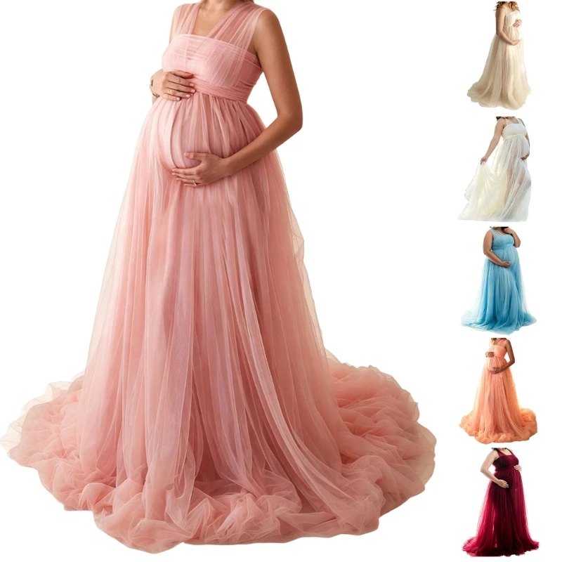 maternity-photo-dress-for-women-sleeveless-waist-maxi-gown-with-airy-sheer-drape-for-portrait-wear-styling