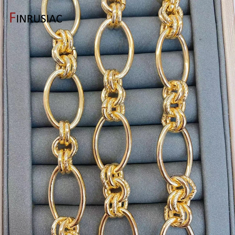 14K vergoldete Legierung Metall dicke Kabelkette für DIY Schmuck Materialien handgemachte Halskette Armband machen liefert – Detail 22