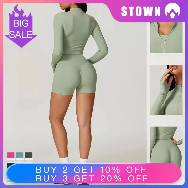 

Yoga Set 3Pcs Sports Set Women Workout Suit Quick-Drying Yoga Clothes Gym Jackets Sportswear Female Running Jackets Set Women